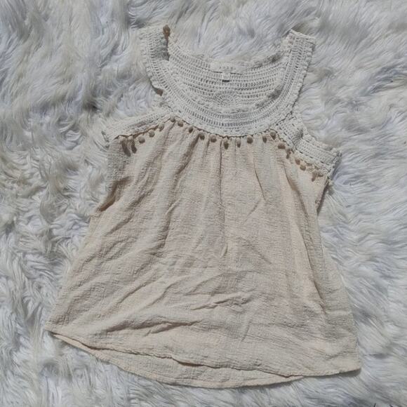 Adiva Size Extra Small XS Light Cream White Crochet Boho Retro Festival Texture - Picture 10 of 10